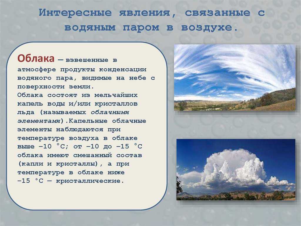 Конденсация водяного пара реферат