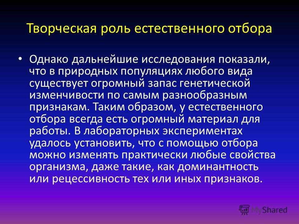 Естественный отбор: что это такое, его формы и виды
