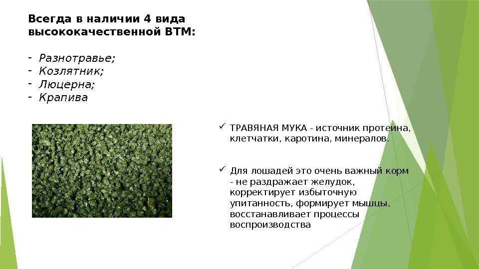 Инновации бизнесу. технология приготовления витаминной травяной муки