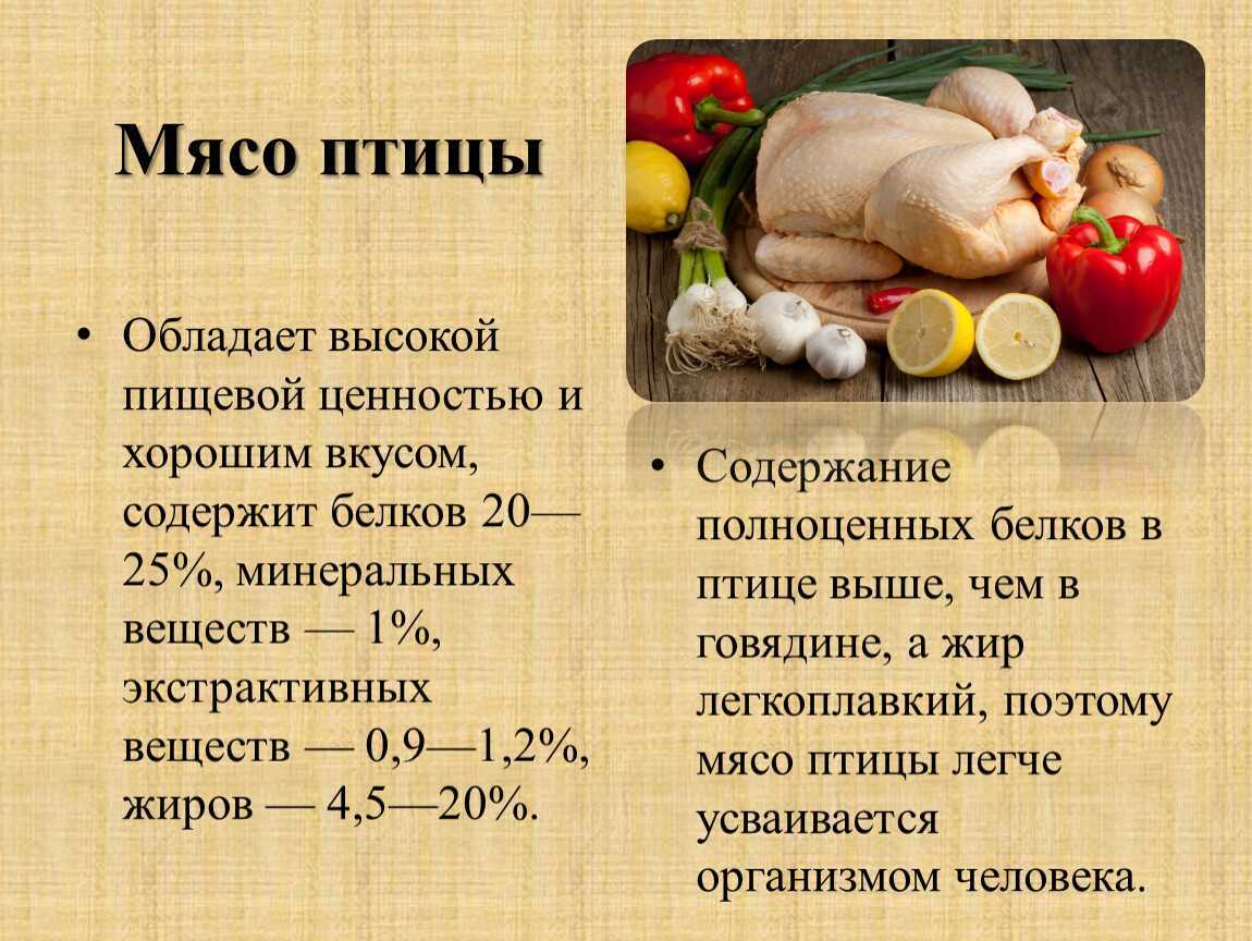 Что такое мясо птицы