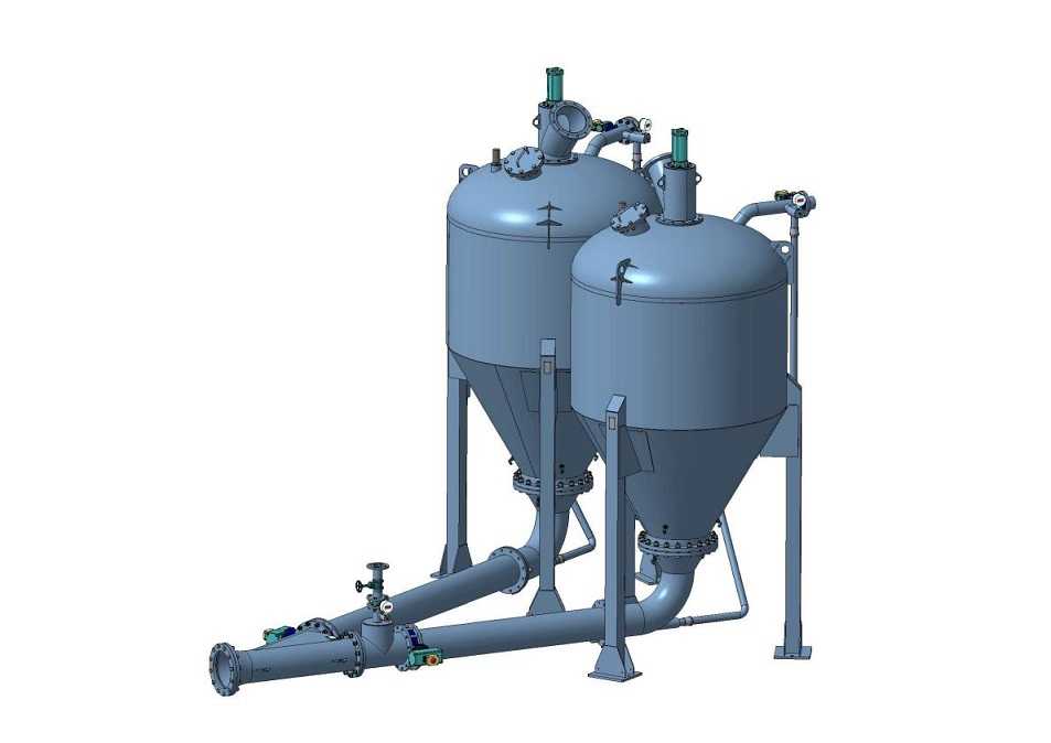 Схема аэрозольтранспортной установки для транспортирования муки