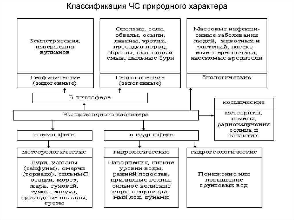 Чс природного характера: виды и классификация
