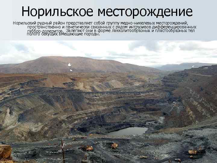 Добыча никеля в россии