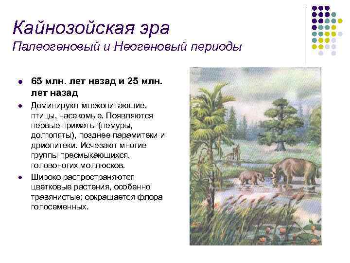 Кайнозойская эра презентация, доклад, проект