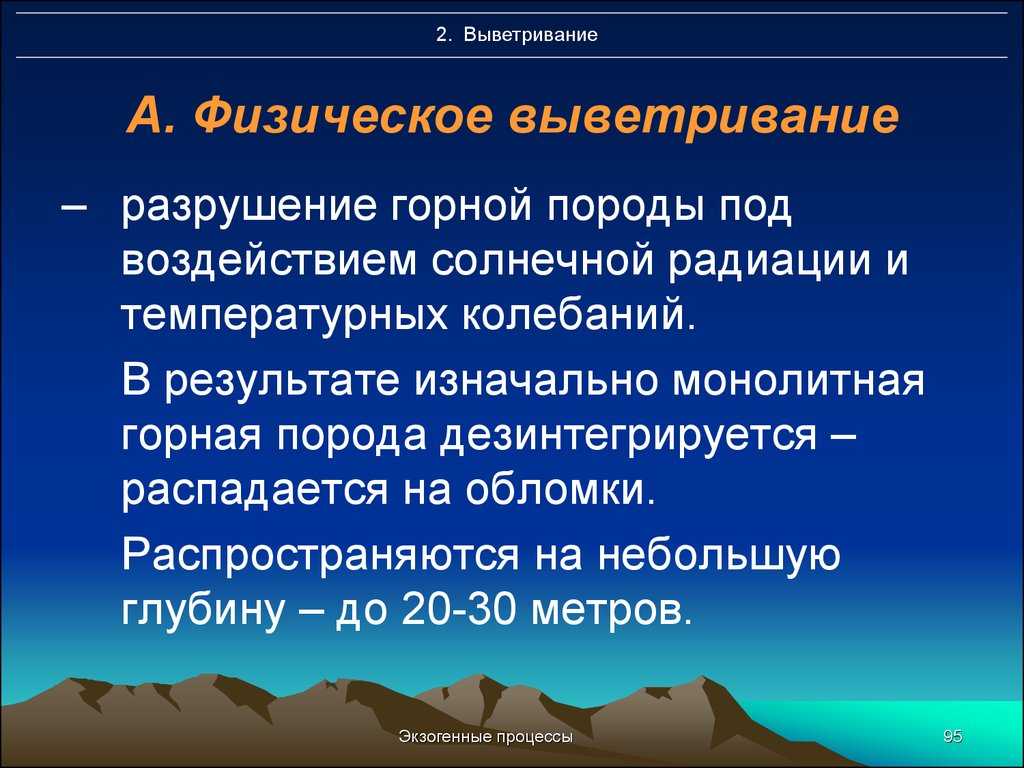 Химическое выветривание горных пород