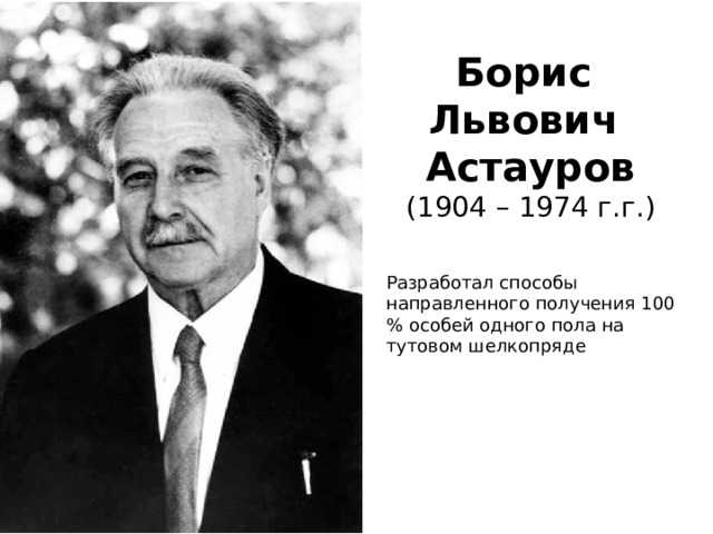 Борис львович астауров доклад