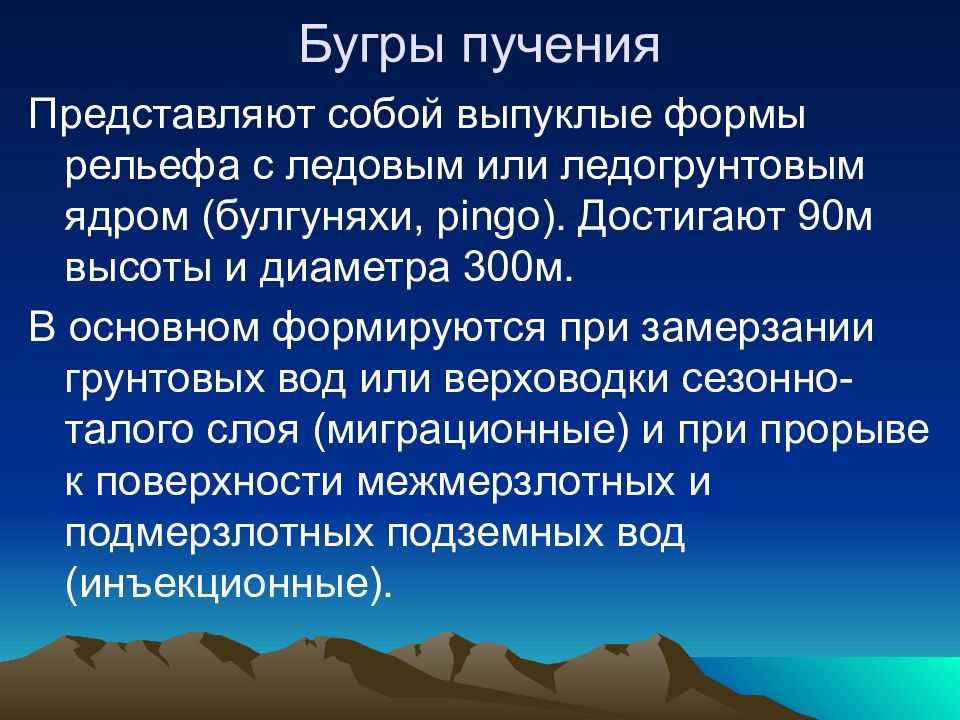 Бугры пучения