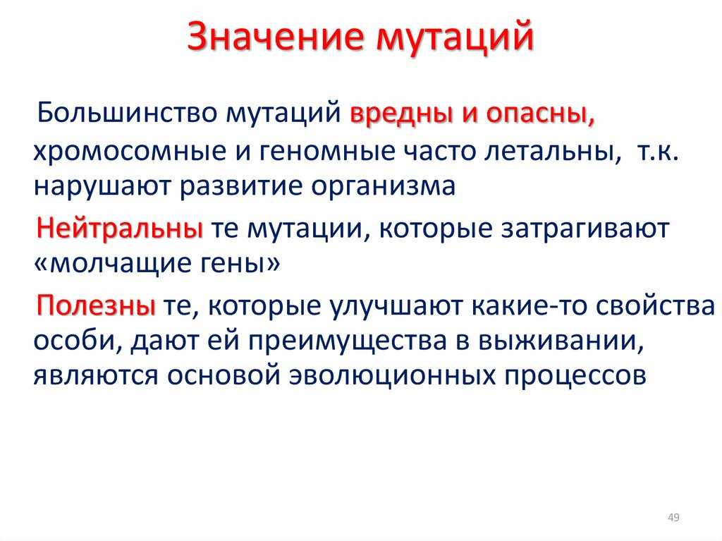 Роль мутаций в процессе эволюции: теория и практическое значимость