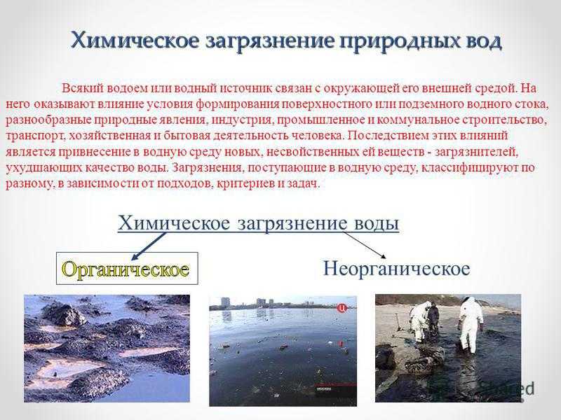 Химический тип загрязнения окружающей среды