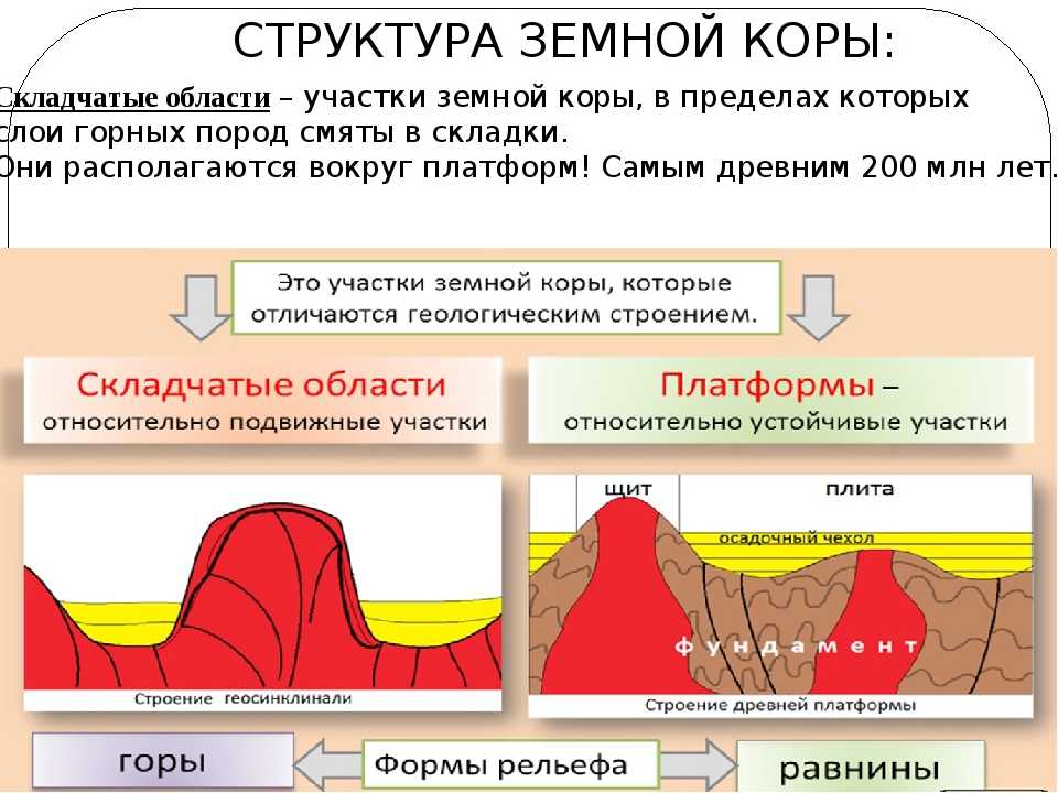 Платформы щиты и геосинклинали: их значение в геологии