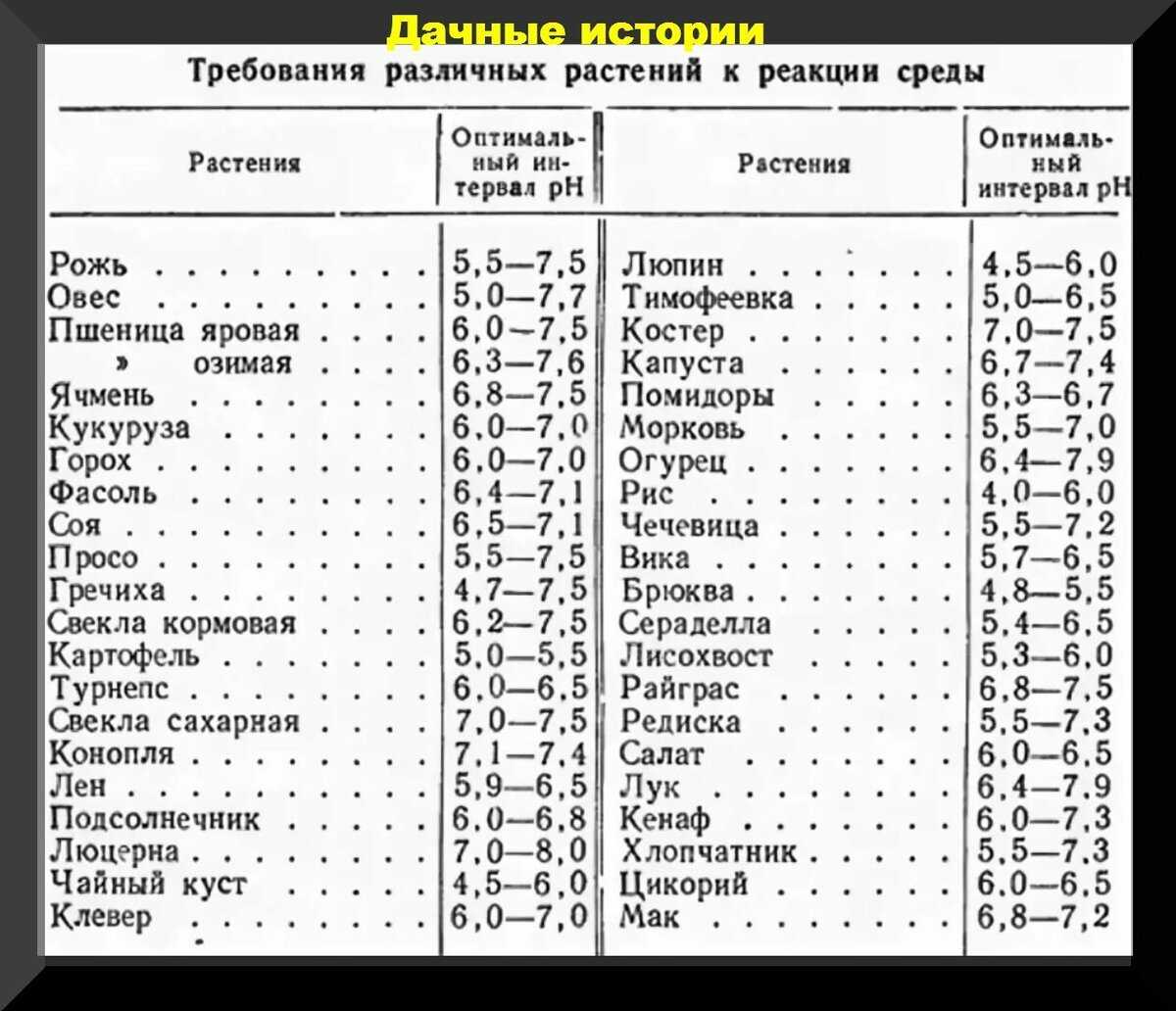 Кому какая кислотность: таблица оптимального ph, способы определения и регулирования - огород-365