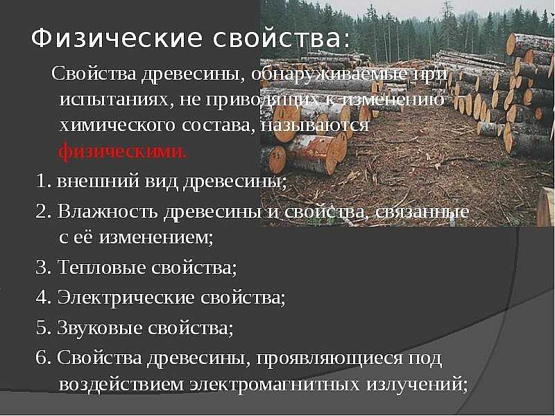 Электрические свойства древесины кратко