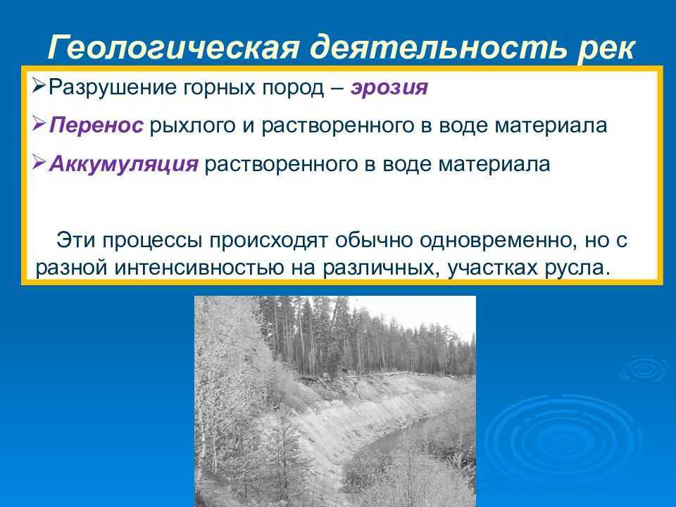 Геологическая деятельность поверхностных текучих вод